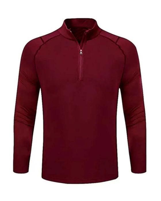 Haut Col Montant Fermeture Éclair Manches Raglan