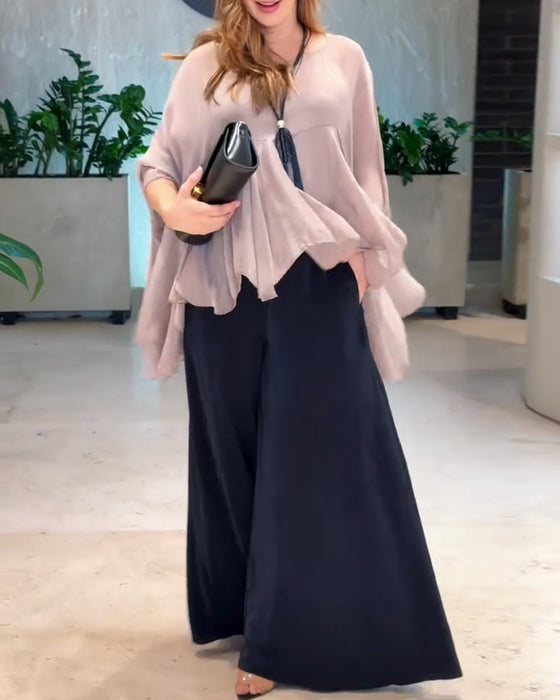 Blouse Unie Au Style Élégant