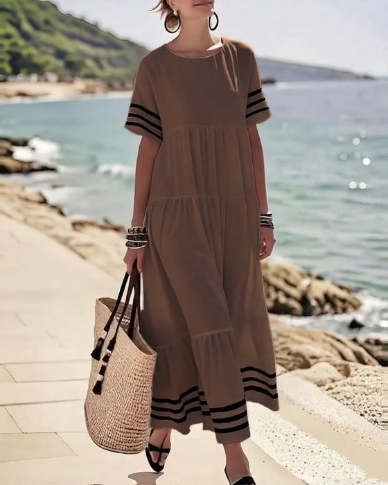 Robe Tendance Vacances Manches Courtes