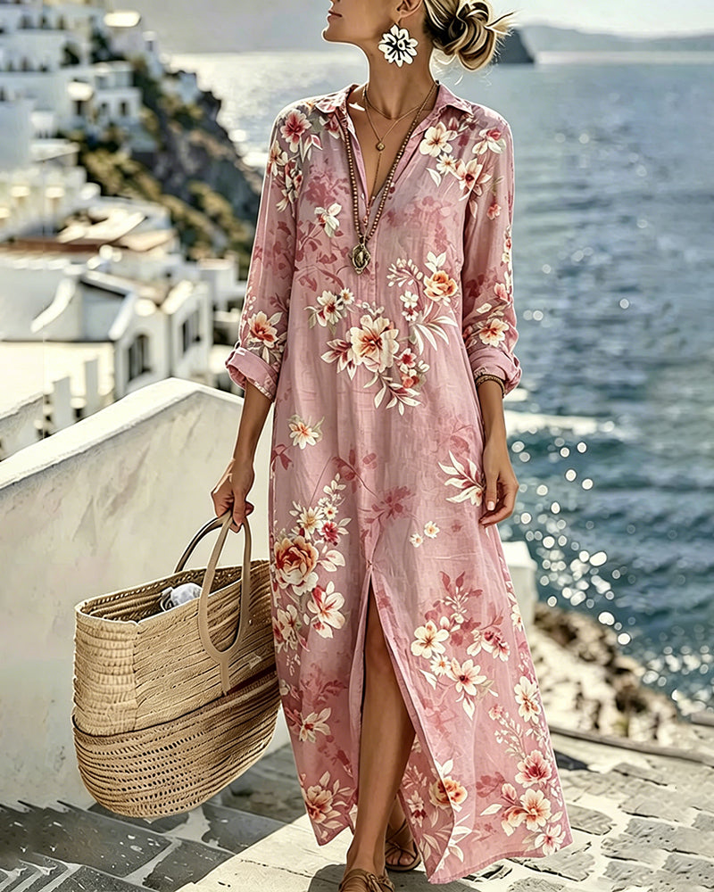 Robe Floral Imprimé Maxi