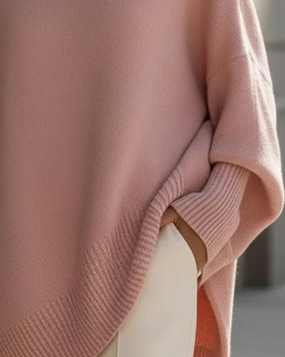 Pull Col Rond Loose Mi-Long