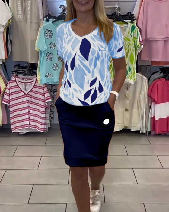 Costume Élégant Style Bureautique Jupe Deux Pièces