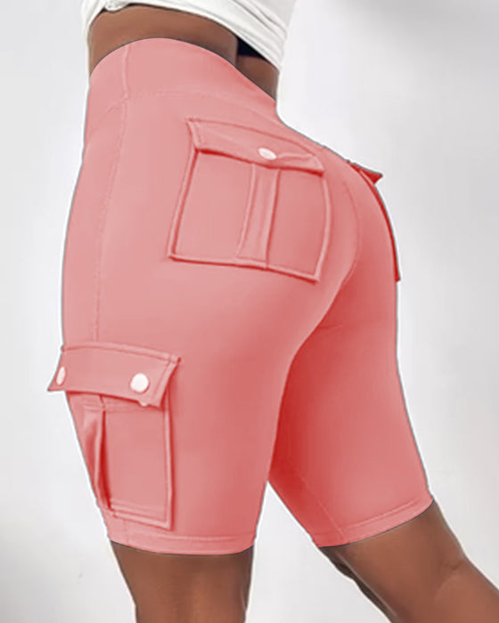 Short taille haute avec poches