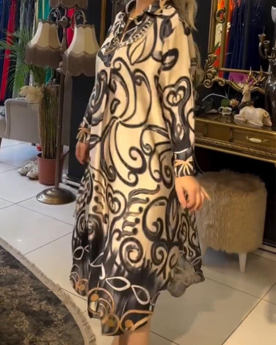 Robe imprimée ample et élégante