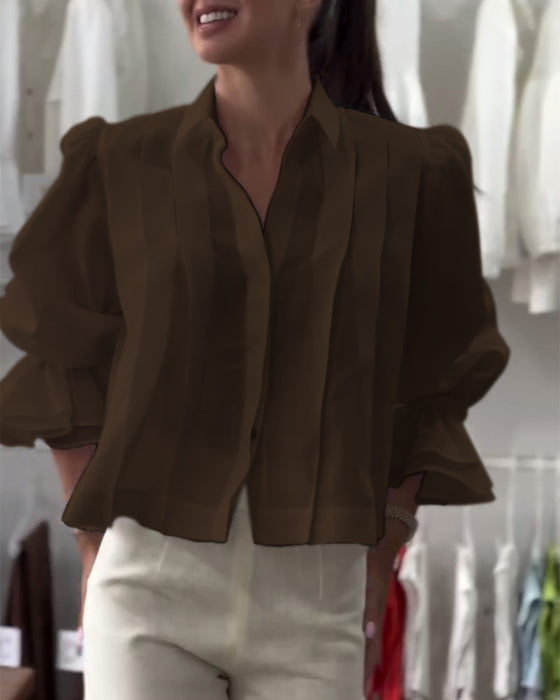 Chemise Manche Bouffante Volant