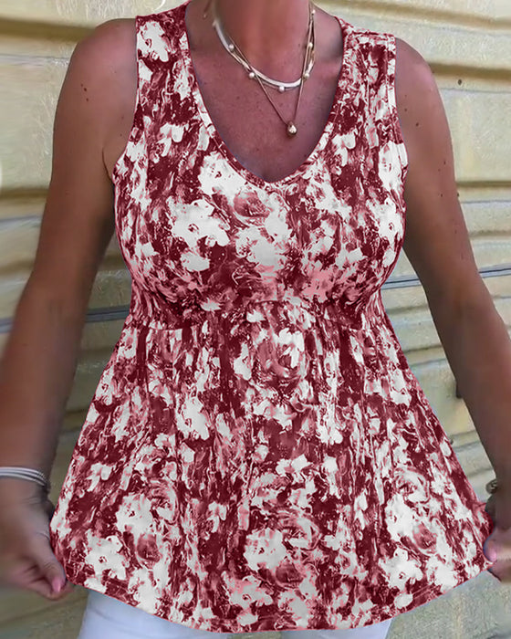 Débardeur Sexy Imprimé Sans Manches