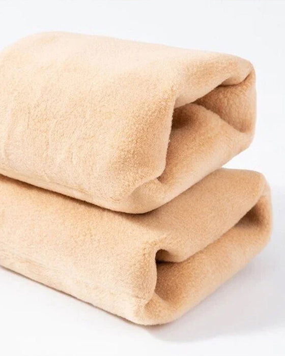 Collants élastiques doublés de peluche chaude translucide pour jambes impeccables