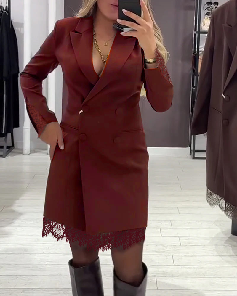 Robe À Col V Et Inserts Pour Le Travail