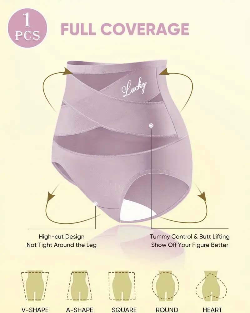 Sous-Vêtements Femme Taille Haute Sans Couture Contrôle Du Ventre Rehausse Fessier