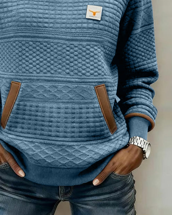 Sweat À Col Rond Et Coupe De Couleur