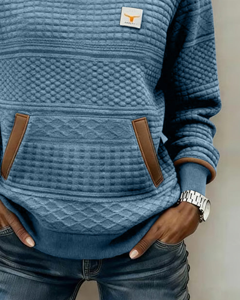 Sweat À Col Rond Et Coupe De Couleur