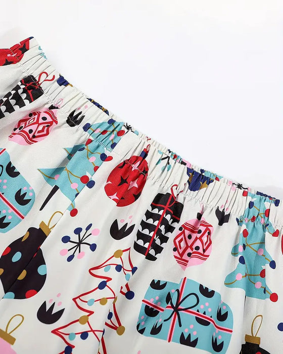 Ensemble deux pièces décontracté imprimé pour la maison