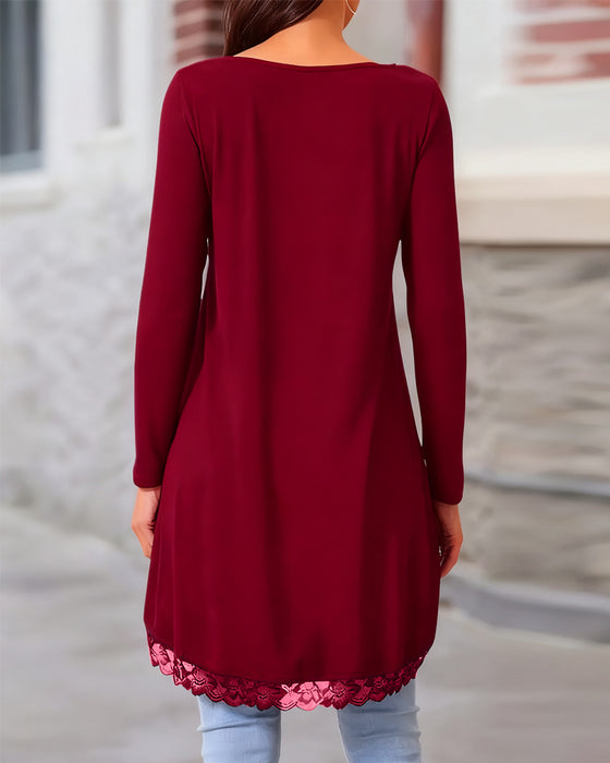 Haut À Manches Longues Irrégulier Avec Empiècements En Mesh