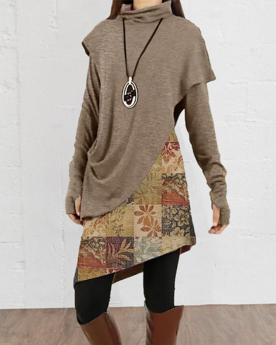 Robe Rétro Avec Patchwork