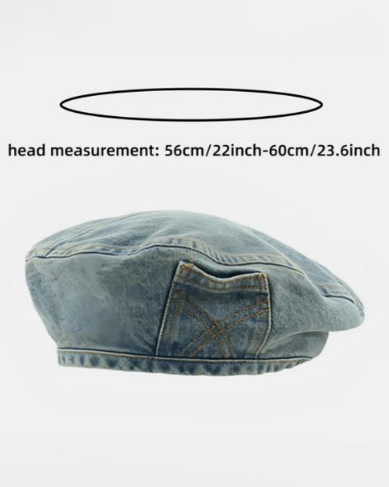 Béret Femme Vintage Denim