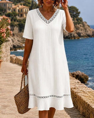 Robe Dentelle Patchwork Texturée