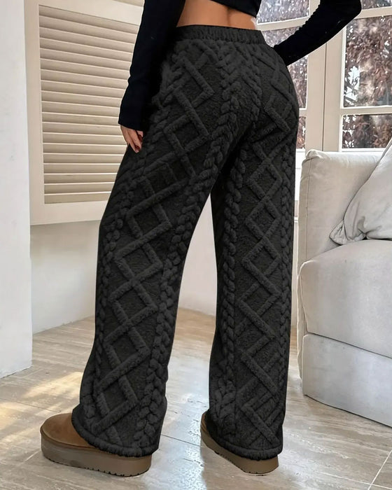 Pantalon Taille Élastique Cordon De Serrage Mode