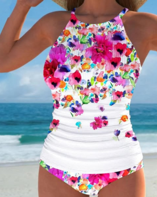 Maillot De Bain À Collier Et Floral Romantique