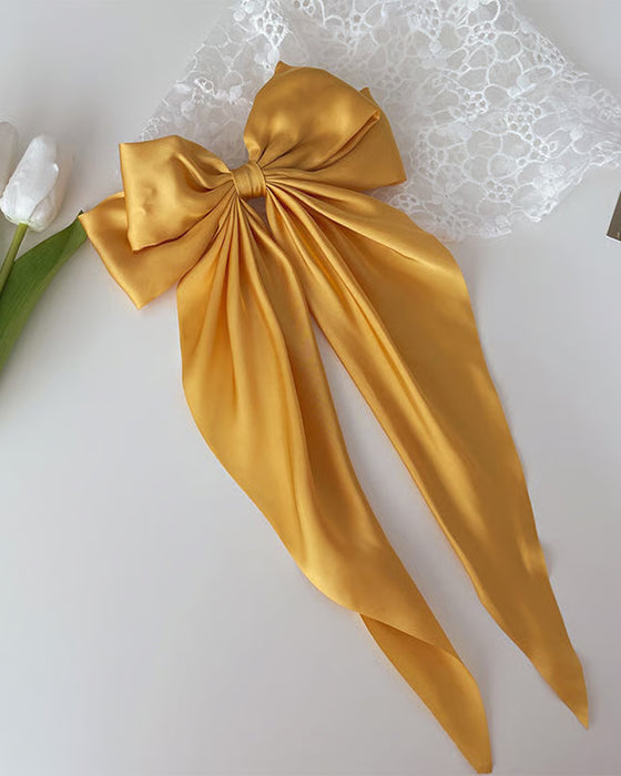 🔥 Grand Nœud Pince À Cheveux Pour Femme – Accessoire De Queue De Cheval Pour Mariage & Quotidien Avec Longue Queue