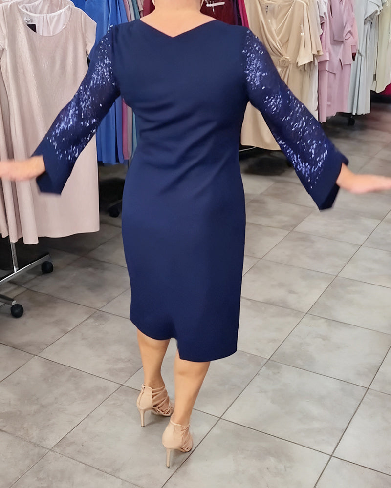 Robe Élégante Ample À Col V