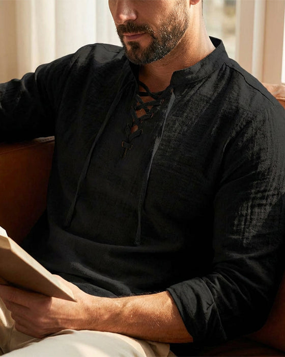 Chemise Homme Décontractée De Couleur Unie – Classique, Confortable & Polyvalente À Associer 👔