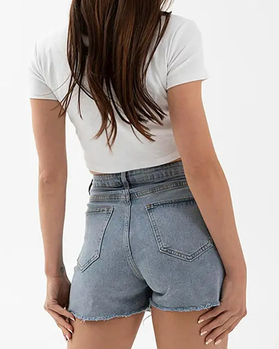 Short Croisé Taille Denim