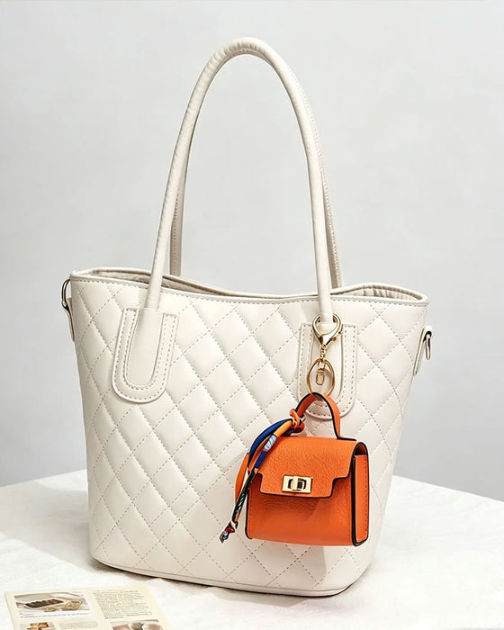Porte-Clés Mini Sac Carré Pendentif
