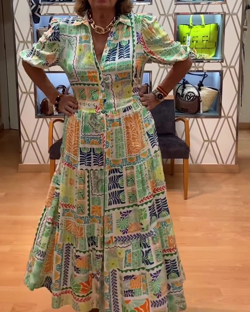 Robe Ourlet A Manches Courtes