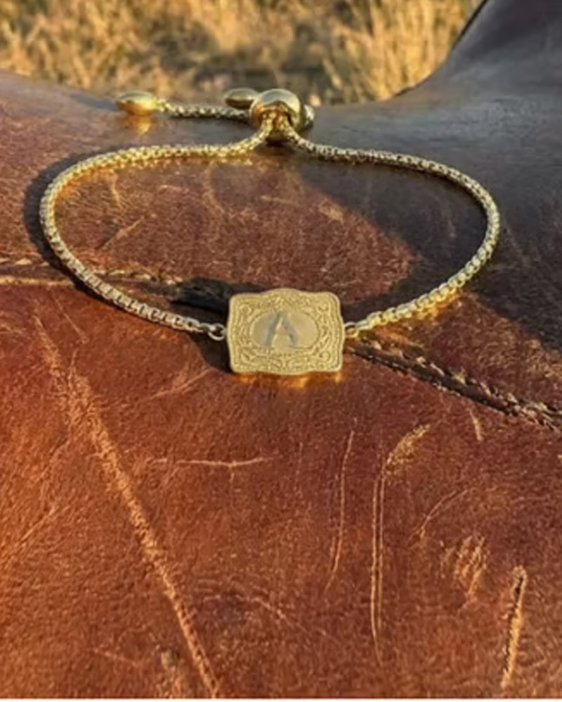 Bracelet Lettre Gaufrée