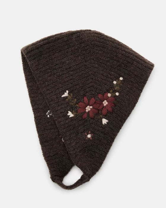 Foulard De Tête Vintage Tricoté Fleuri