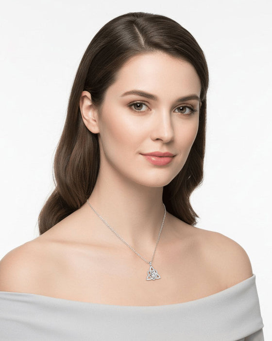 Collier Cœur Nœud Trinitaire Celtique Pierre De Naissance ✨ Pendentif Cœur Nœud Trinitaire Celtique Pierre De Naissance