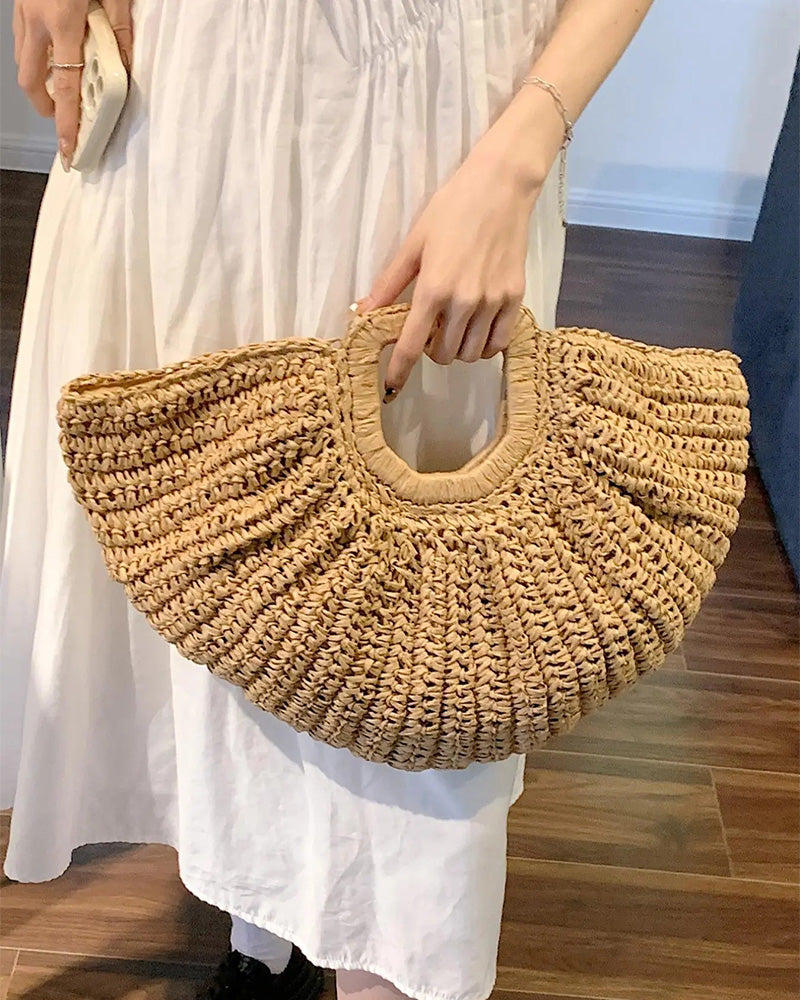 Sac En Forme De Lune Paille