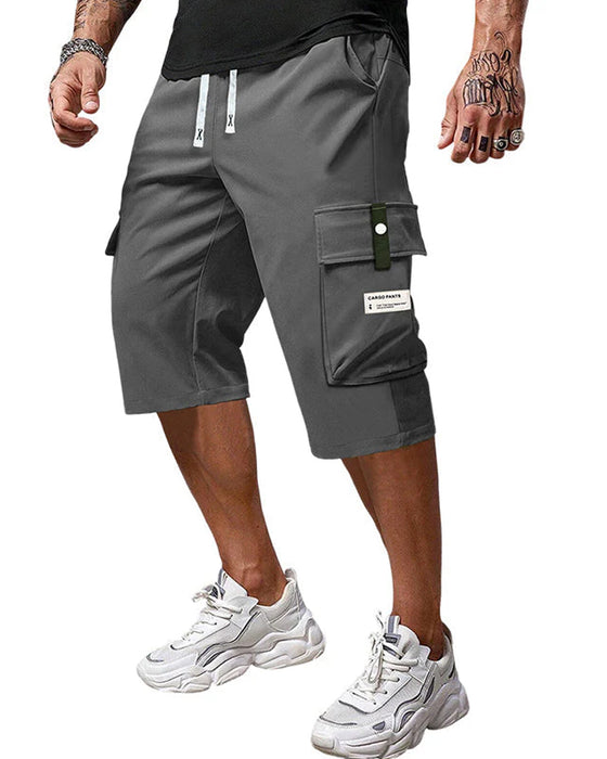 Pantalon Homme Décontracté Cordon Capri Cargo