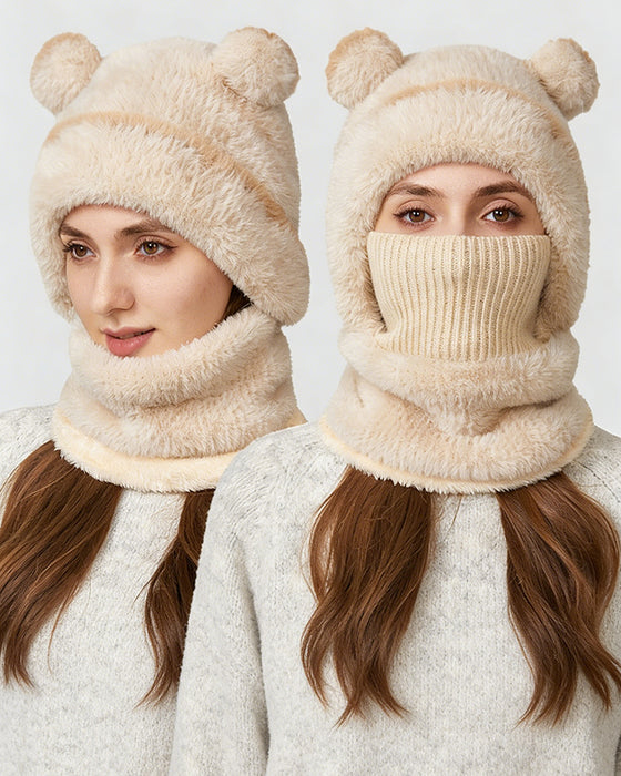 Bonnet Tricoté Intégré Et Chaud Pour L’Automne Et L’Hiver