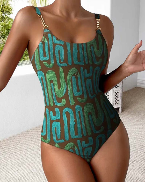 Maillot De Bain Sexy Une Pièce Bretelles