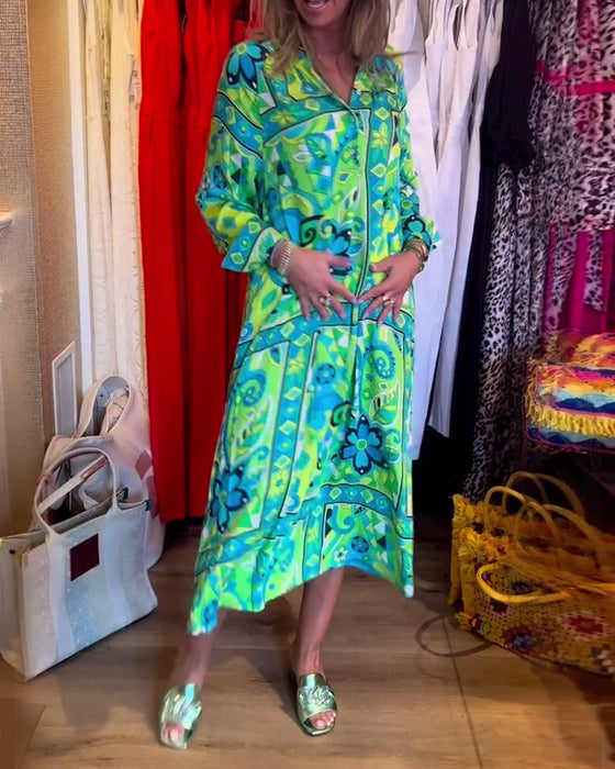 Robes avec coupe ample, imprimés et poches