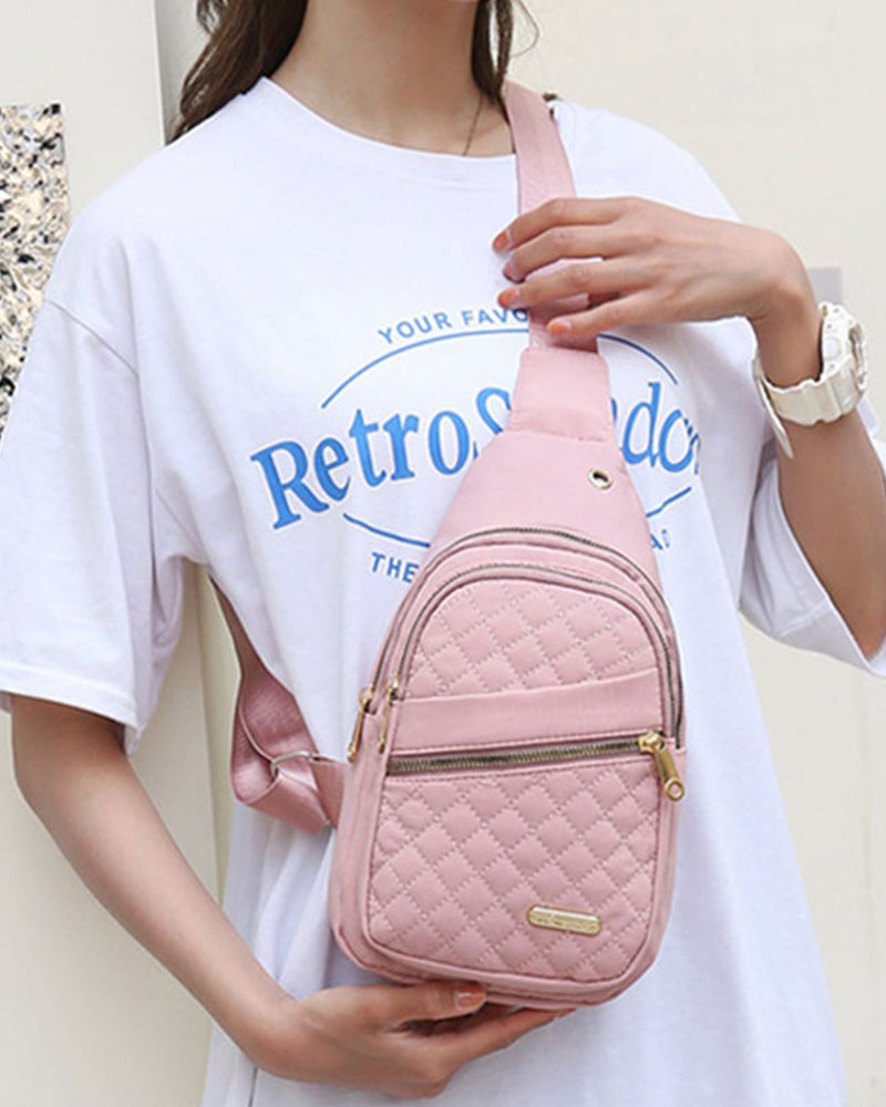 Sac Femme Mode Brodé Matelassé Poitrine