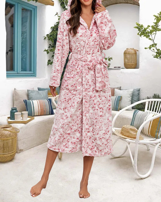 Flanelle Robe Avec Imprimé Léopard Et Élégant Caractéristiques