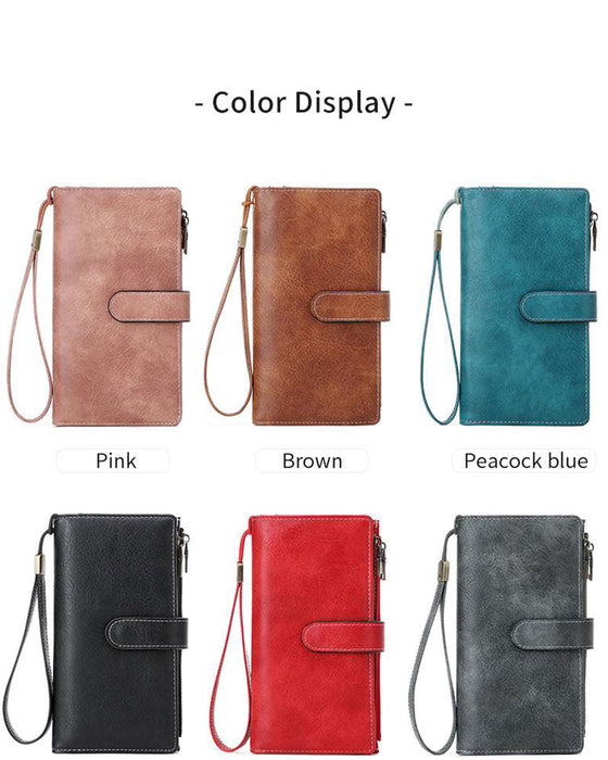 Portefeuille Long À Fermeture Éclair Pour Femme Tendance Exquis Cadeau