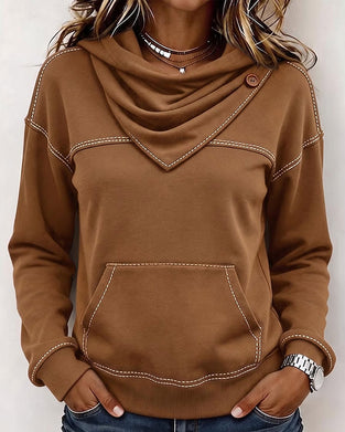Sweat Col Empilé Poche Épissé