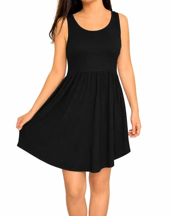 Robe Sans-Manches Ample Ligne-A Mini