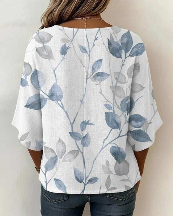 Blouse Lâche Lavage À L'Encre