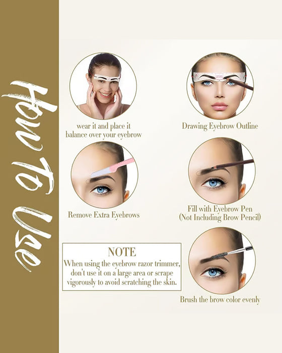 Réutilisable Pochoir À Sourcils Kit De Mise En Forme