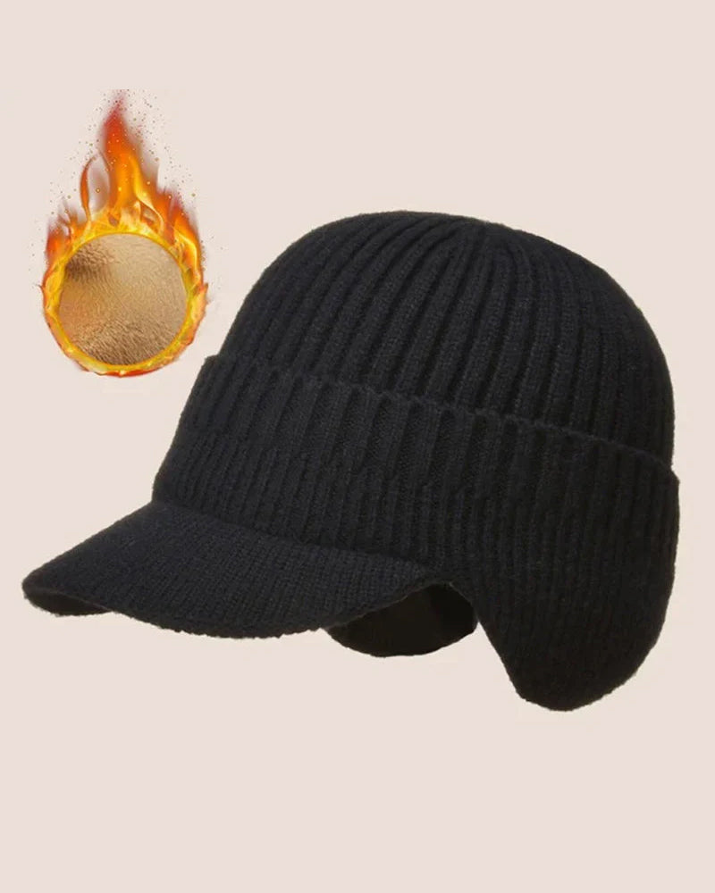 Chapeau Extérieur Équitation Élastique Chaud Protection Oreilles Tricoté