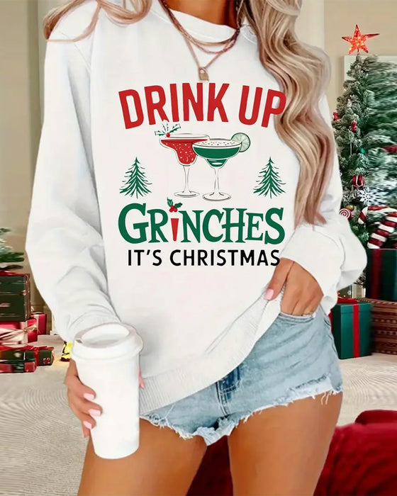 Sweat À Col Rond Verre À Vin Imprimé