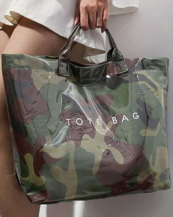 Sac Cabas Femme Camouflage Et Imprimé Feuille