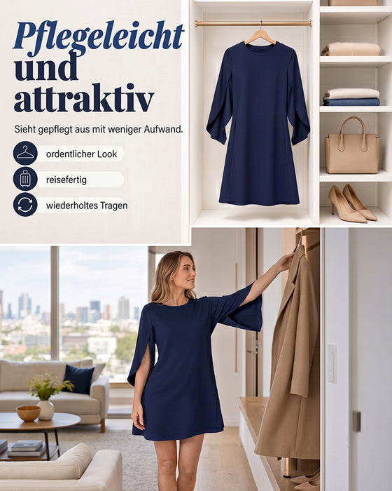 Robe Col Rond Unie