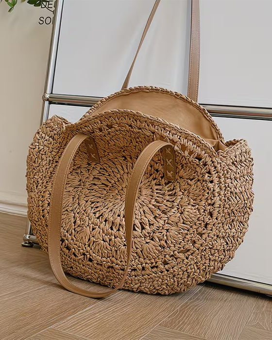 Sac Paille Tressée À La Main