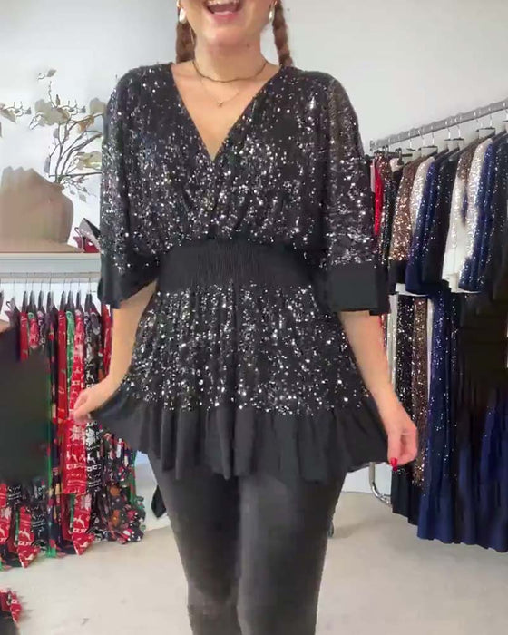 Chemisier coupe slim tendance à col en V