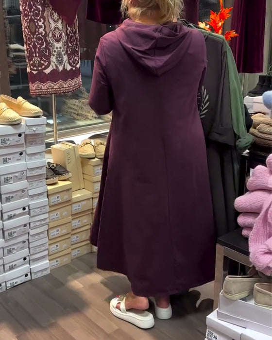 Robe À Capuche Sweat Imprimé